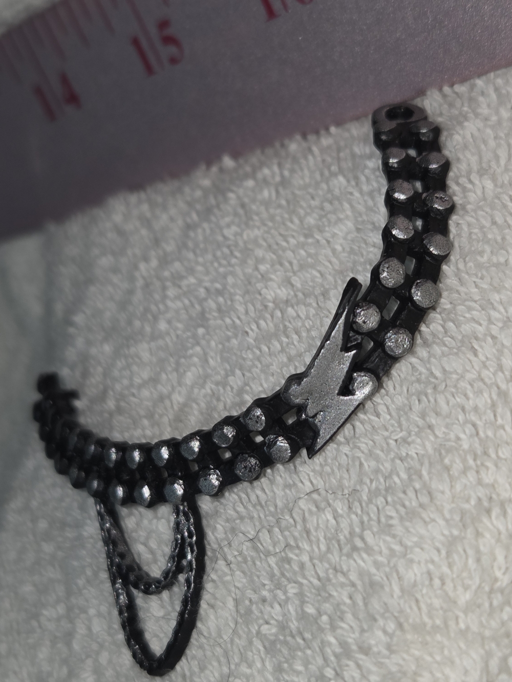 Mattel Monster High First Wave Frankie  Black and Silver Doll Chain Belt
